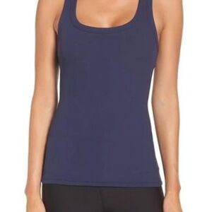 ALO Yoga Navy Scoop Neck Tank